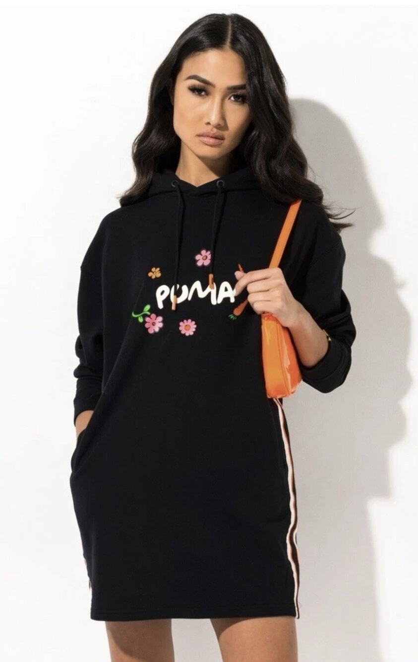Puma Oversized PUMA x RDET Hooded Dress Black Size Small